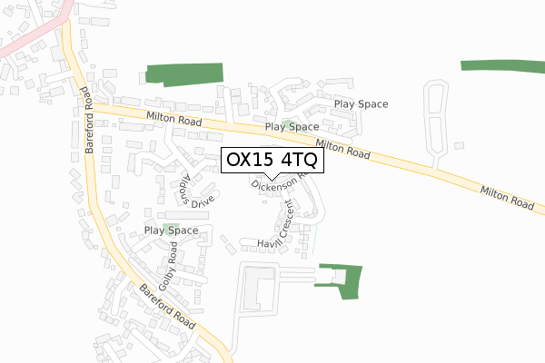 OX15 4TQ map - large scale - OS Open Zoomstack (Ordnance Survey)