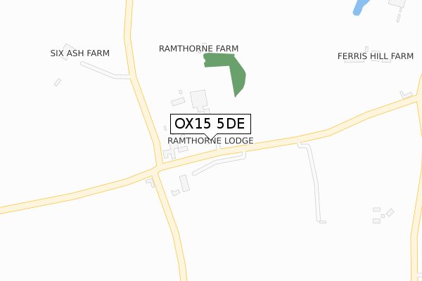 OX15 5DE map - large scale - OS Open Zoomstack (Ordnance Survey)