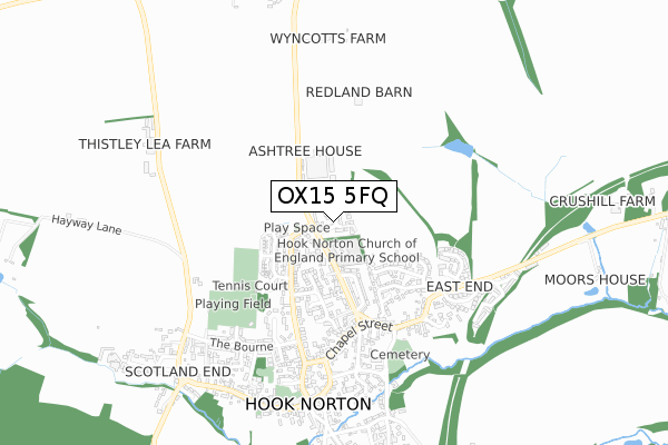 OX15 5FQ map - small scale - OS Open Zoomstack (Ordnance Survey)