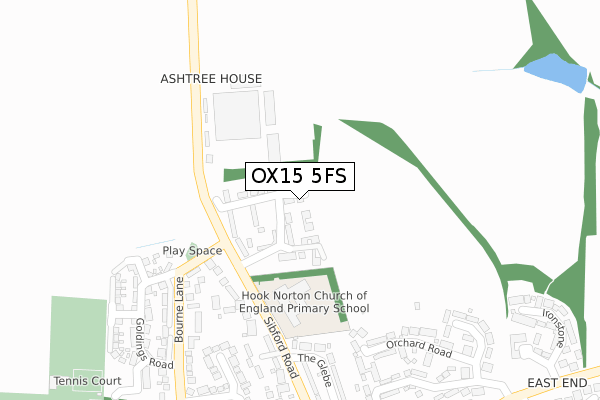 OX15 5FS map - large scale - OS Open Zoomstack (Ordnance Survey)