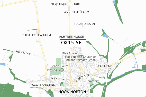 OX15 5FT map - small scale - OS Open Zoomstack (Ordnance Survey)