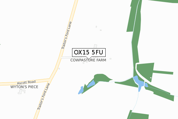 OX15 5FU map - large scale - OS Open Zoomstack (Ordnance Survey)