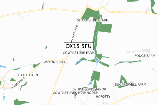 OX15 5FU map - small scale - OS Open Zoomstack (Ordnance Survey)