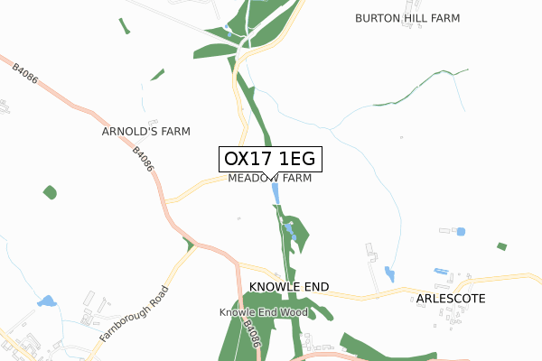 OX17 1EG map - small scale - OS Open Zoomstack (Ordnance Survey)