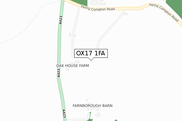 OX17 1FA map - large scale - OS Open Zoomstack (Ordnance Survey)