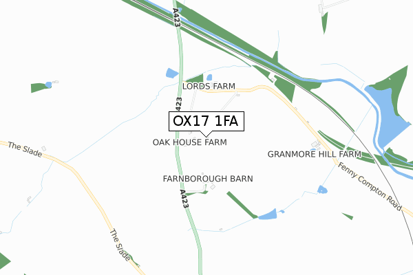 OX17 1FA map - small scale - OS Open Zoomstack (Ordnance Survey)