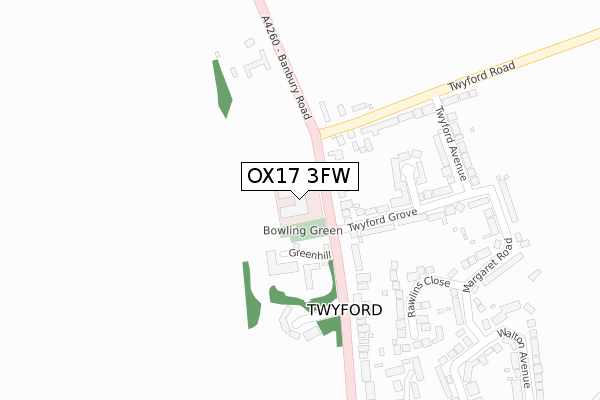 OX17 3FW map - large scale - OS Open Zoomstack (Ordnance Survey)