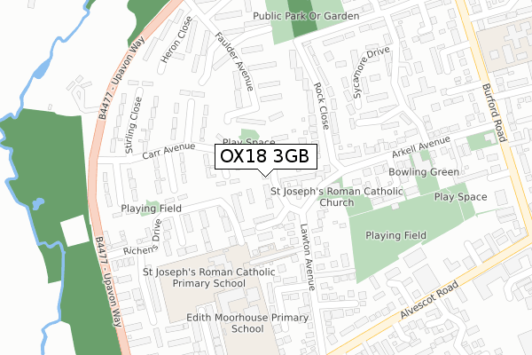 OX18 3GB map - large scale - OS Open Zoomstack (Ordnance Survey)