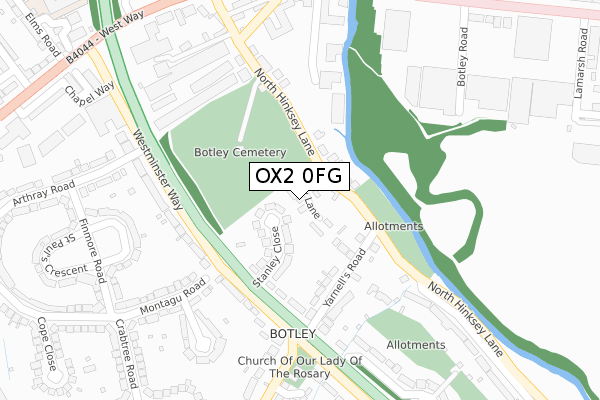 OX2 0FG map - large scale - OS Open Zoomstack (Ordnance Survey)