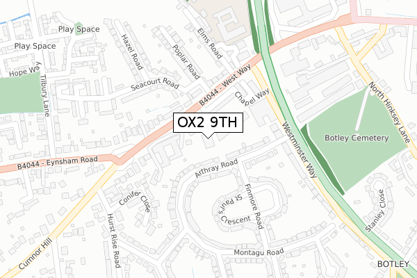 OX2 9TH map - large scale - OS Open Zoomstack (Ordnance Survey)