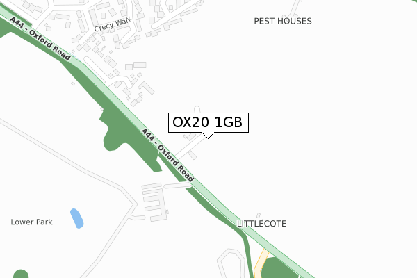 OX20 1GB map - large scale - OS Open Zoomstack (Ordnance Survey)