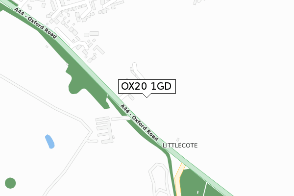 OX20 1GD map - large scale - OS Open Zoomstack (Ordnance Survey)