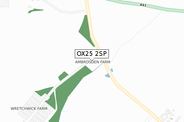 OX25 2SP map - large scale - OS Open Zoomstack (Ordnance Survey)