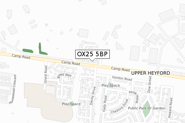 OX25 5BP map - large scale - OS Open Zoomstack (Ordnance Survey)