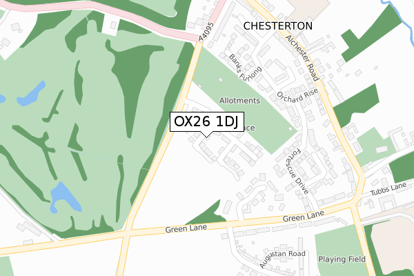 OX26 1DJ map - large scale - OS Open Zoomstack (Ordnance Survey)