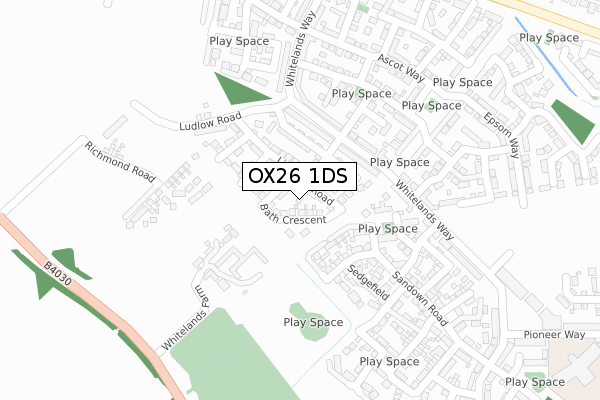 OX26 1DS map - large scale - OS Open Zoomstack (Ordnance Survey)