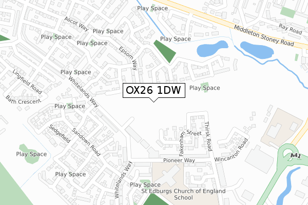 OX26 1DW map - large scale - OS Open Zoomstack (Ordnance Survey)