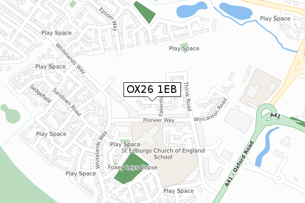 OX26 1EB map - large scale - OS Open Zoomstack (Ordnance Survey)