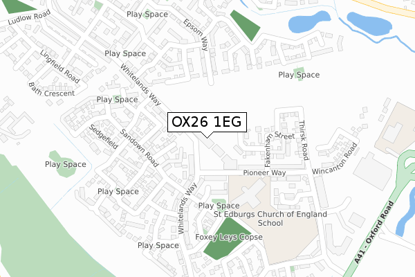 OX26 1EG map - large scale - OS Open Zoomstack (Ordnance Survey)