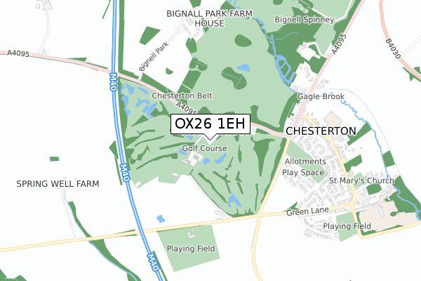 OX26 1EH map - small scale - OS Open Zoomstack (Ordnance Survey)