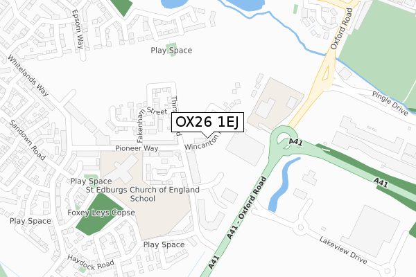 OX26 1EJ map - large scale - OS Open Zoomstack (Ordnance Survey)