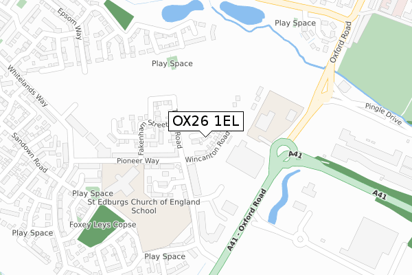 OX26 1EL map - large scale - OS Open Zoomstack (Ordnance Survey)