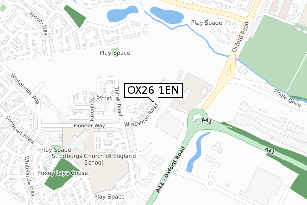 OX26 1EN map - large scale - OS Open Zoomstack (Ordnance Survey)