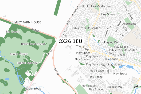 OX26 1EU map - small scale - OS Open Zoomstack (Ordnance Survey)