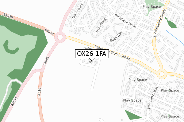 OX26 1FA map - large scale - OS Open Zoomstack (Ordnance Survey)