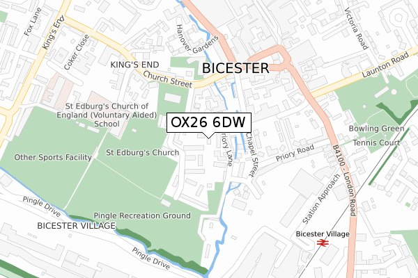 OX26 6DW map - large scale - OS Open Zoomstack (Ordnance Survey)