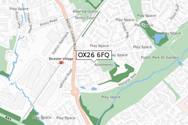 OX26 6FQ map - large scale - OS Open Zoomstack (Ordnance Survey)