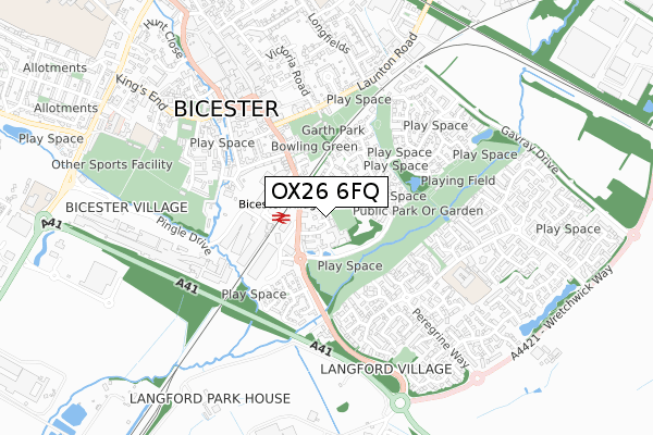 OX26 6FQ map - small scale - OS Open Zoomstack (Ordnance Survey)