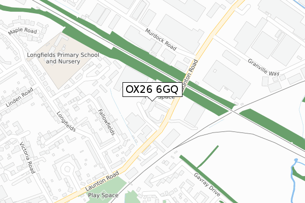 OX26 6GQ map - large scale - OS Open Zoomstack (Ordnance Survey)