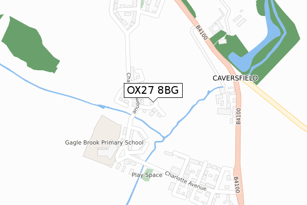 OX27 8BG map - large scale - OS Open Zoomstack (Ordnance Survey)