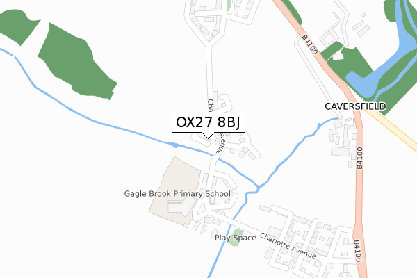 OX27 8BJ map - large scale - OS Open Zoomstack (Ordnance Survey)