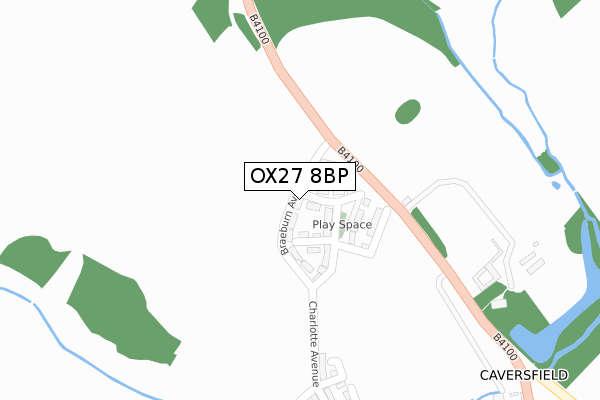 OX27 8BP map - large scale - OS Open Zoomstack (Ordnance Survey)