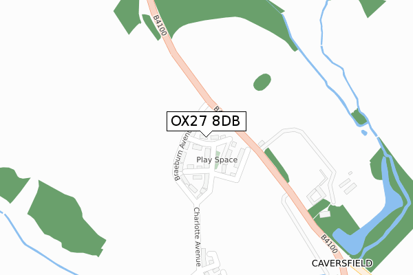 OX27 8DB map - large scale - OS Open Zoomstack (Ordnance Survey)