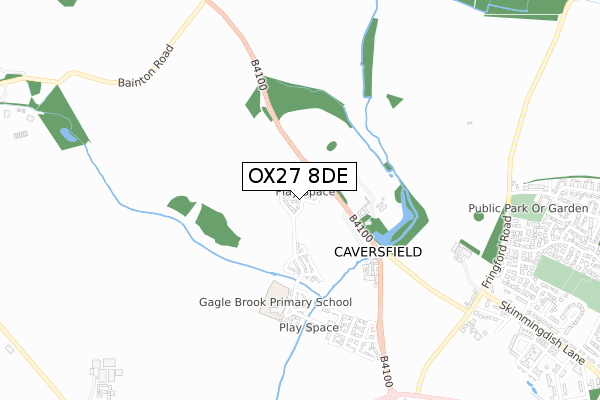 OX27 8DE map - small scale - OS Open Zoomstack (Ordnance Survey)