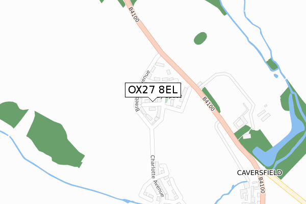 OX27 8EL map - large scale - OS Open Zoomstack (Ordnance Survey)