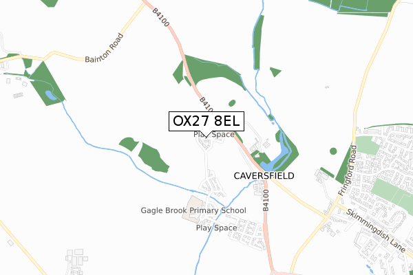 OX27 8EL map - small scale - OS Open Zoomstack (Ordnance Survey)