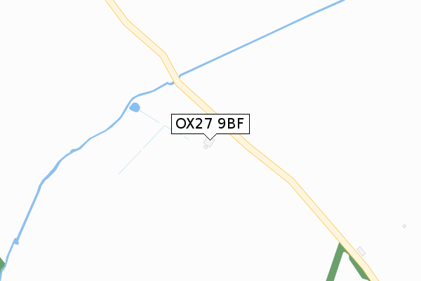 OX27 9BF map - large scale - OS Open Zoomstack (Ordnance Survey)