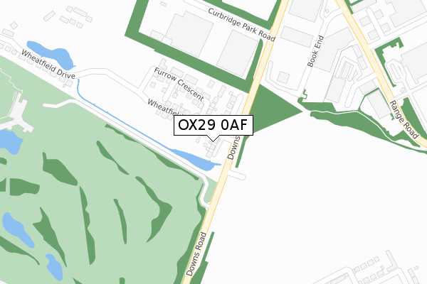 OX29 0AF map - large scale - OS Open Zoomstack (Ordnance Survey)