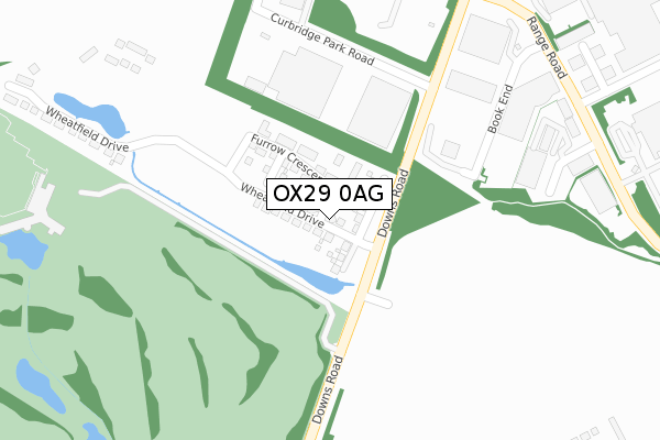 OX29 0AG map - large scale - OS Open Zoomstack (Ordnance Survey)