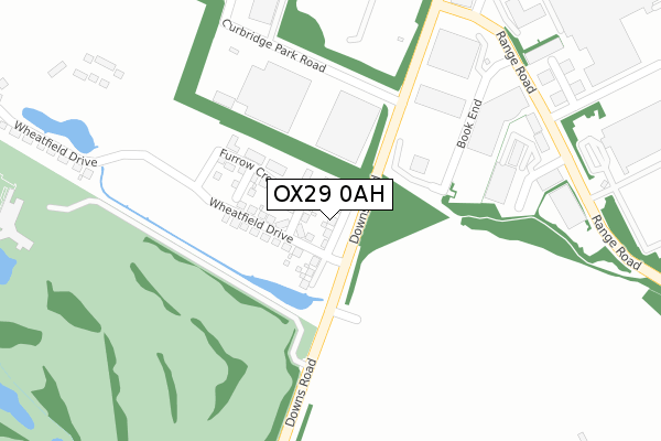 OX29 0AH map - large scale - OS Open Zoomstack (Ordnance Survey)