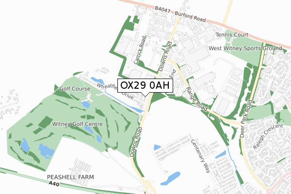 OX29 0AH map - small scale - OS Open Zoomstack (Ordnance Survey)