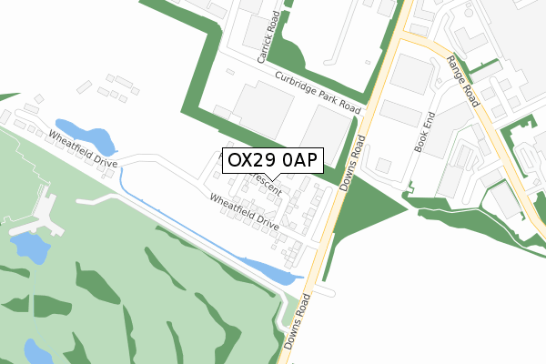 OX29 0AP map - large scale - OS Open Zoomstack (Ordnance Survey)