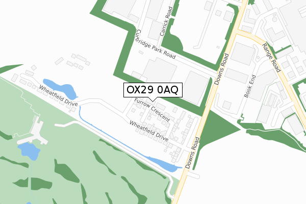 OX29 0AQ map - large scale - OS Open Zoomstack (Ordnance Survey)