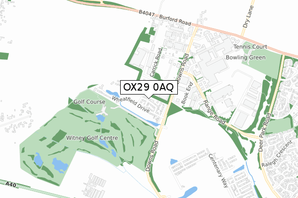 OX29 0AQ map - small scale - OS Open Zoomstack (Ordnance Survey)