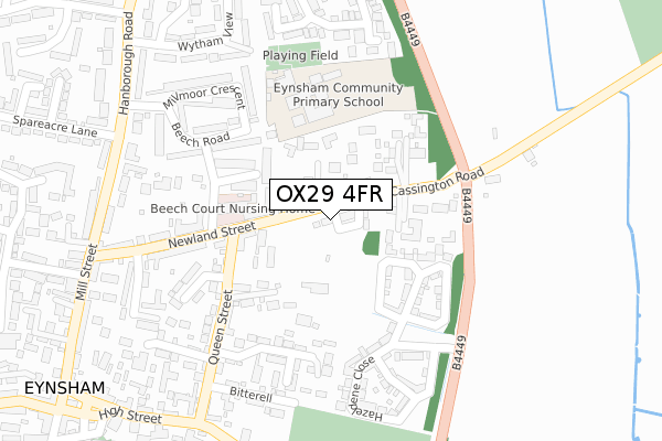 OX29 4FR map - large scale - OS Open Zoomstack (Ordnance Survey)