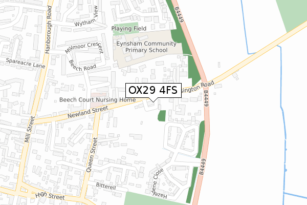 OX29 4FS map - large scale - OS Open Zoomstack (Ordnance Survey)